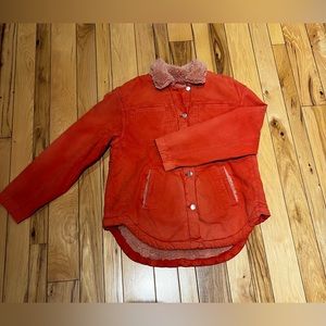 Anthropologie Button Sherpa Jacket